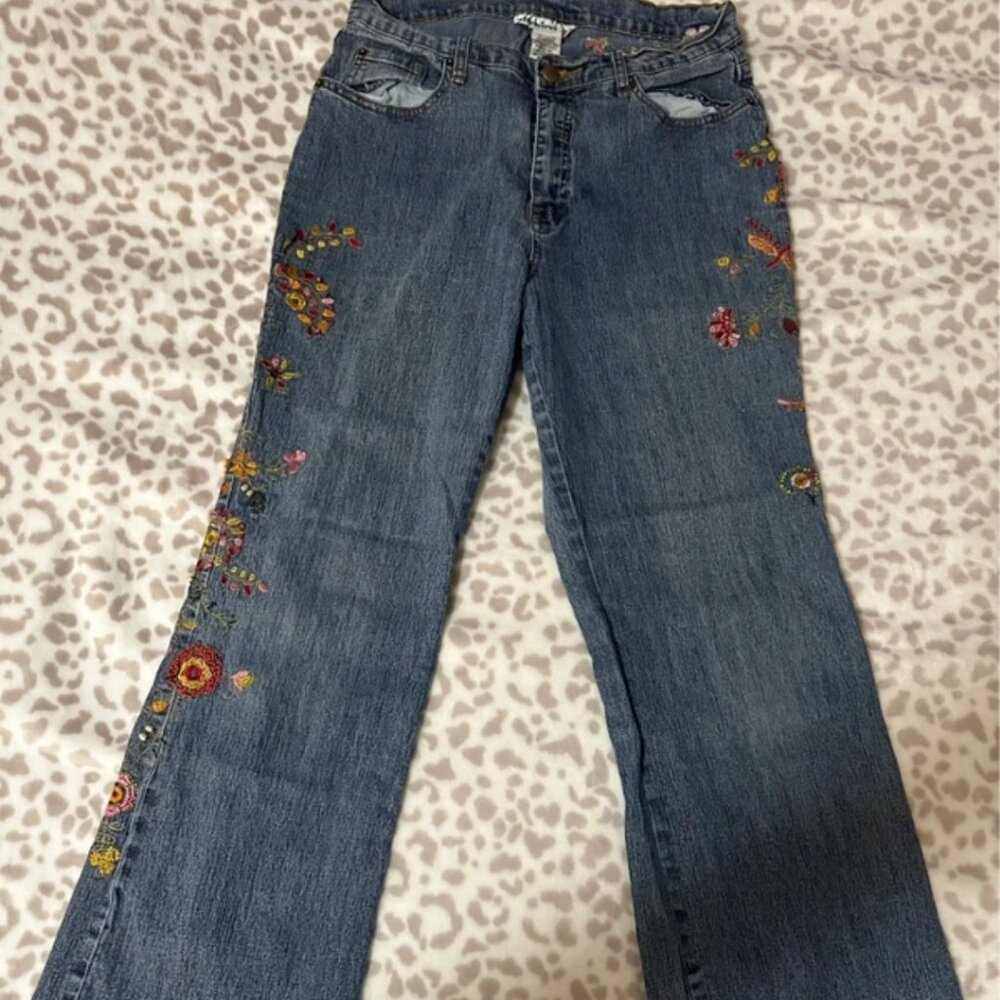 Denim 24/7 Floral Low-rise Jeans